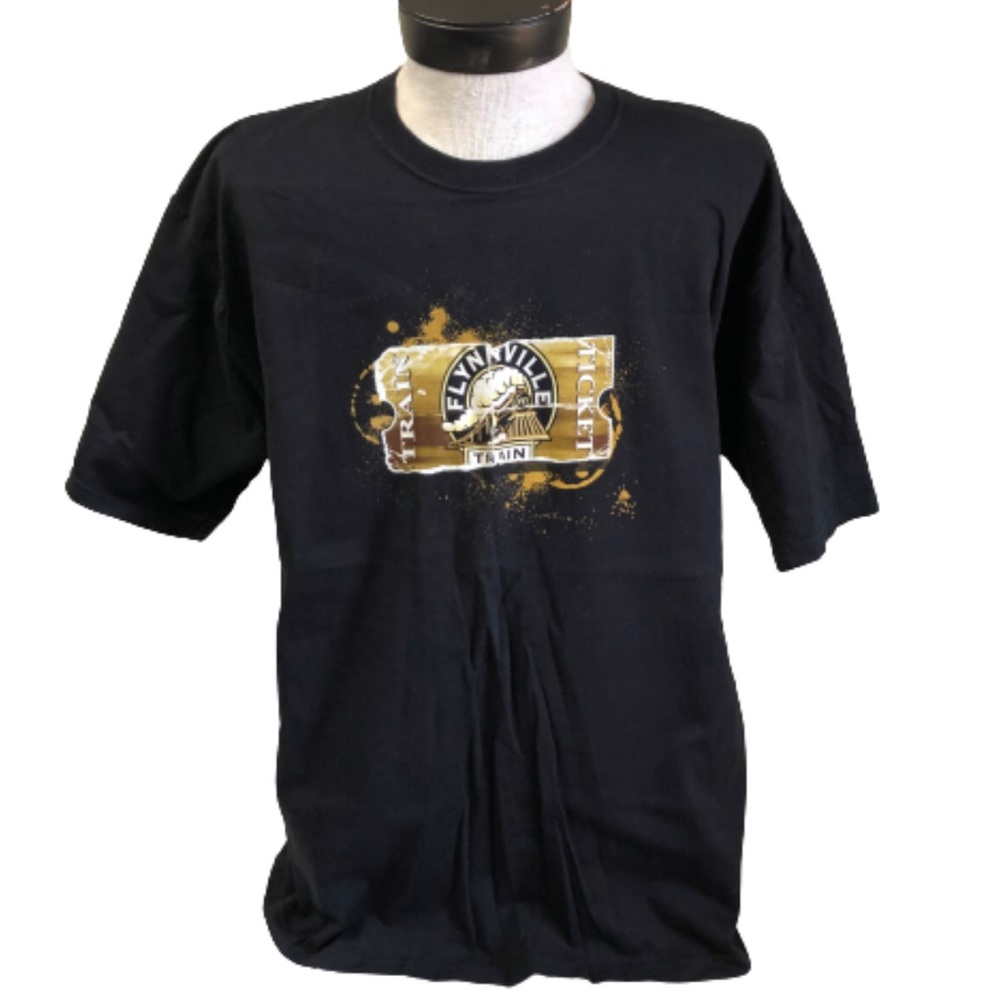 Vintage Flynnville Train 2008 black ticket to ride band t-shirt. Size XL